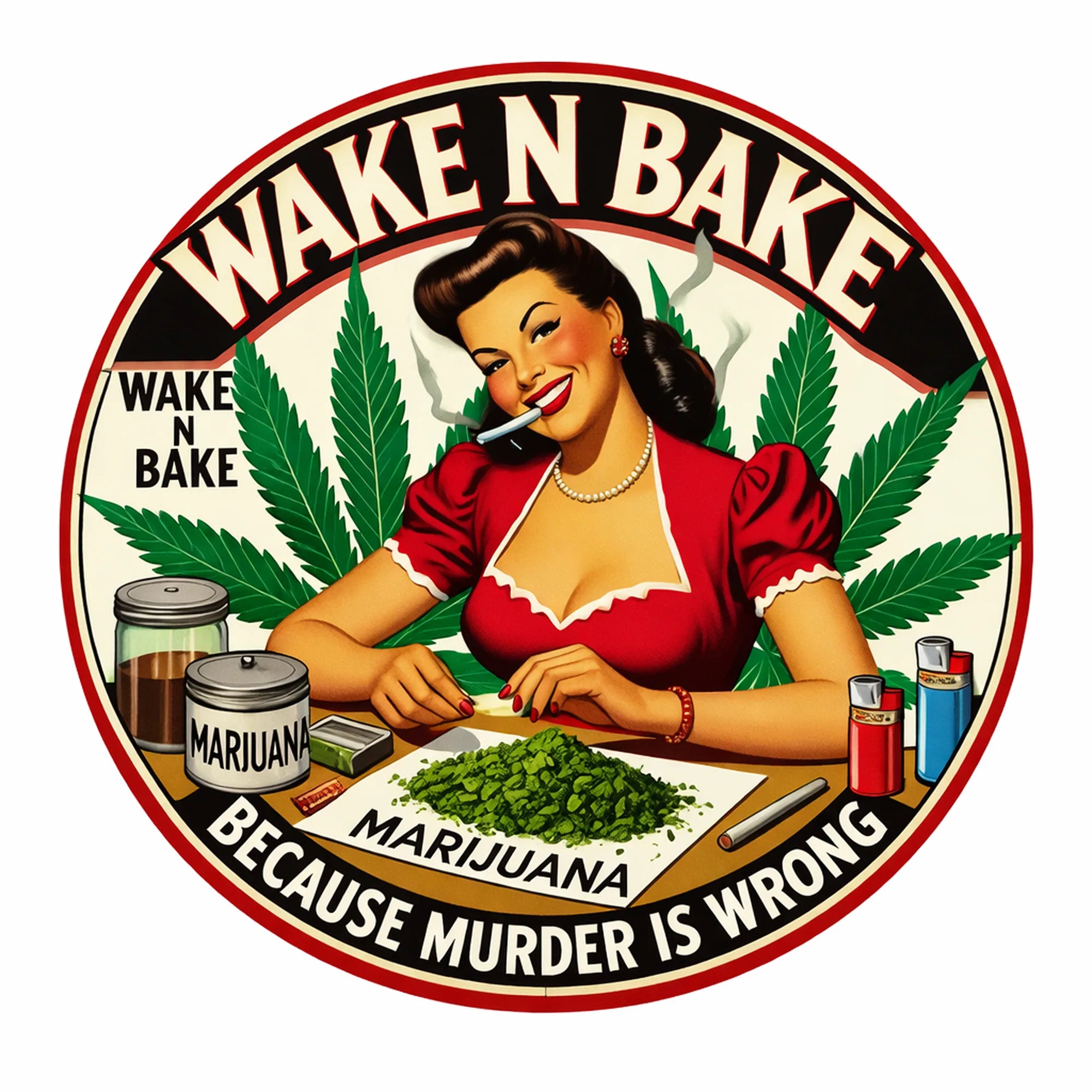 Wake N' Bake Tin Sign