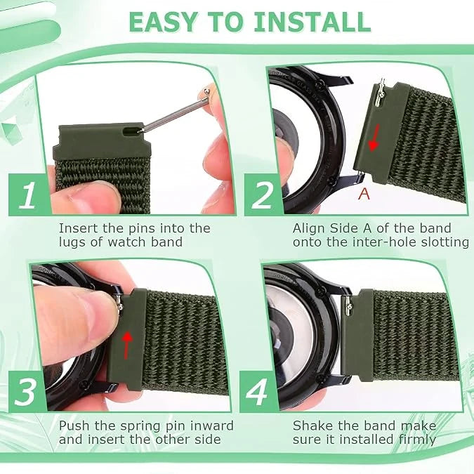 Quick Release Silicone Watch Band - 24mm - Pack of 2