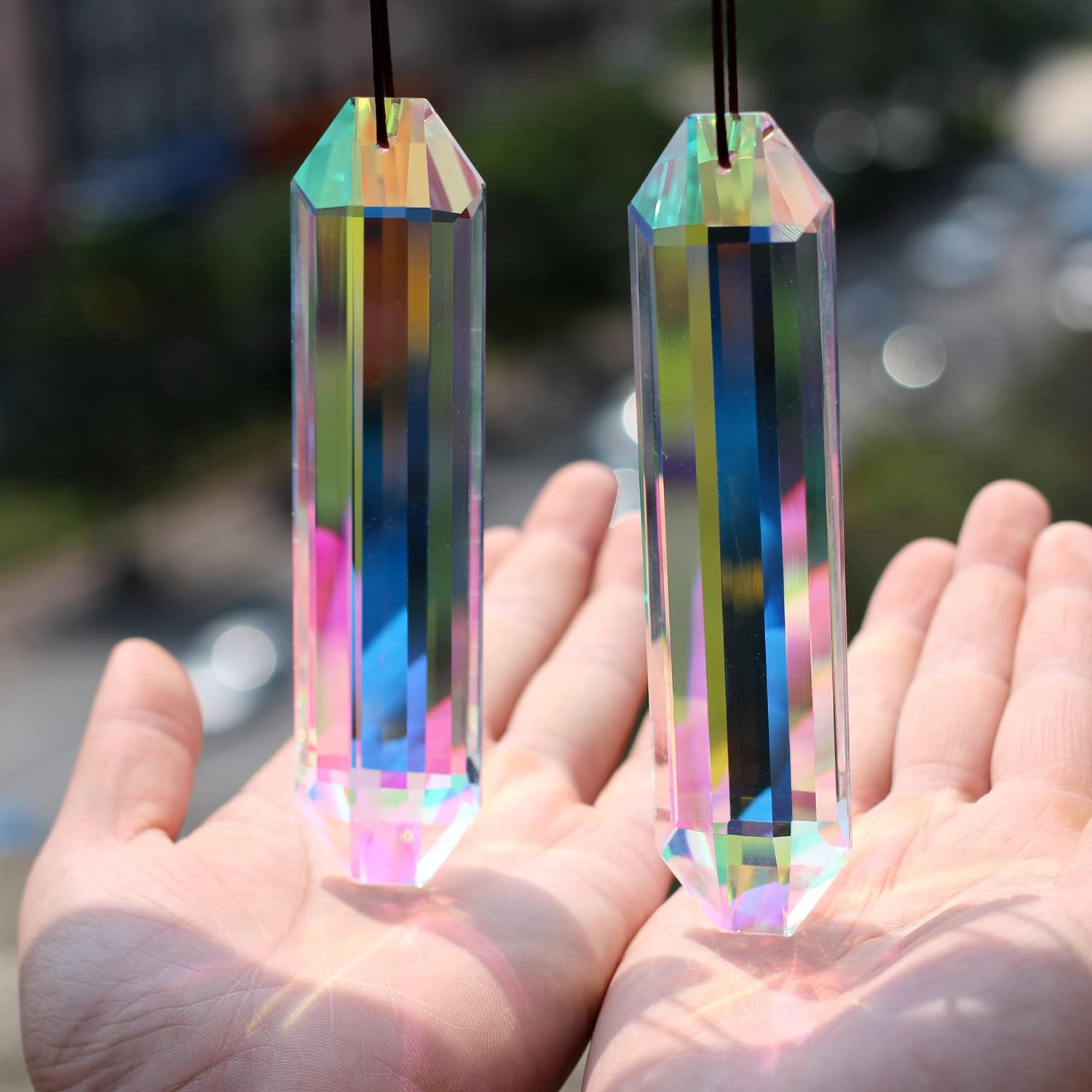 5" Large Crystal Sun Catcher Prisms - 2PCS