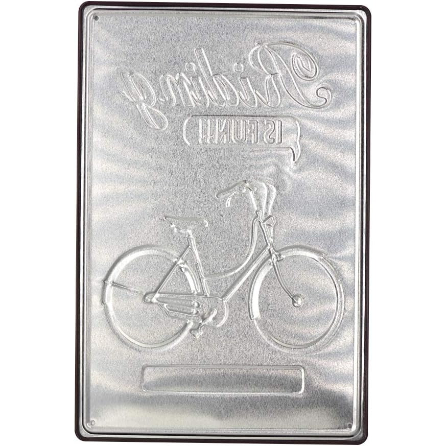 Riding is Fun Enjoy Your Life with Bicycle Tin Sign