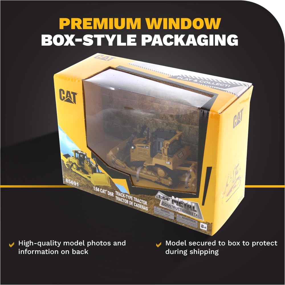 CAT D6R bulldozer diecast model in 1:64 scale, detailed miniature construction vehicle with realistic features.