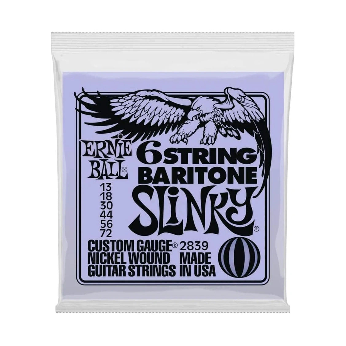 Baritone Slinky Nickel Wound Electric Guitar Strings, 13-72 Gauge