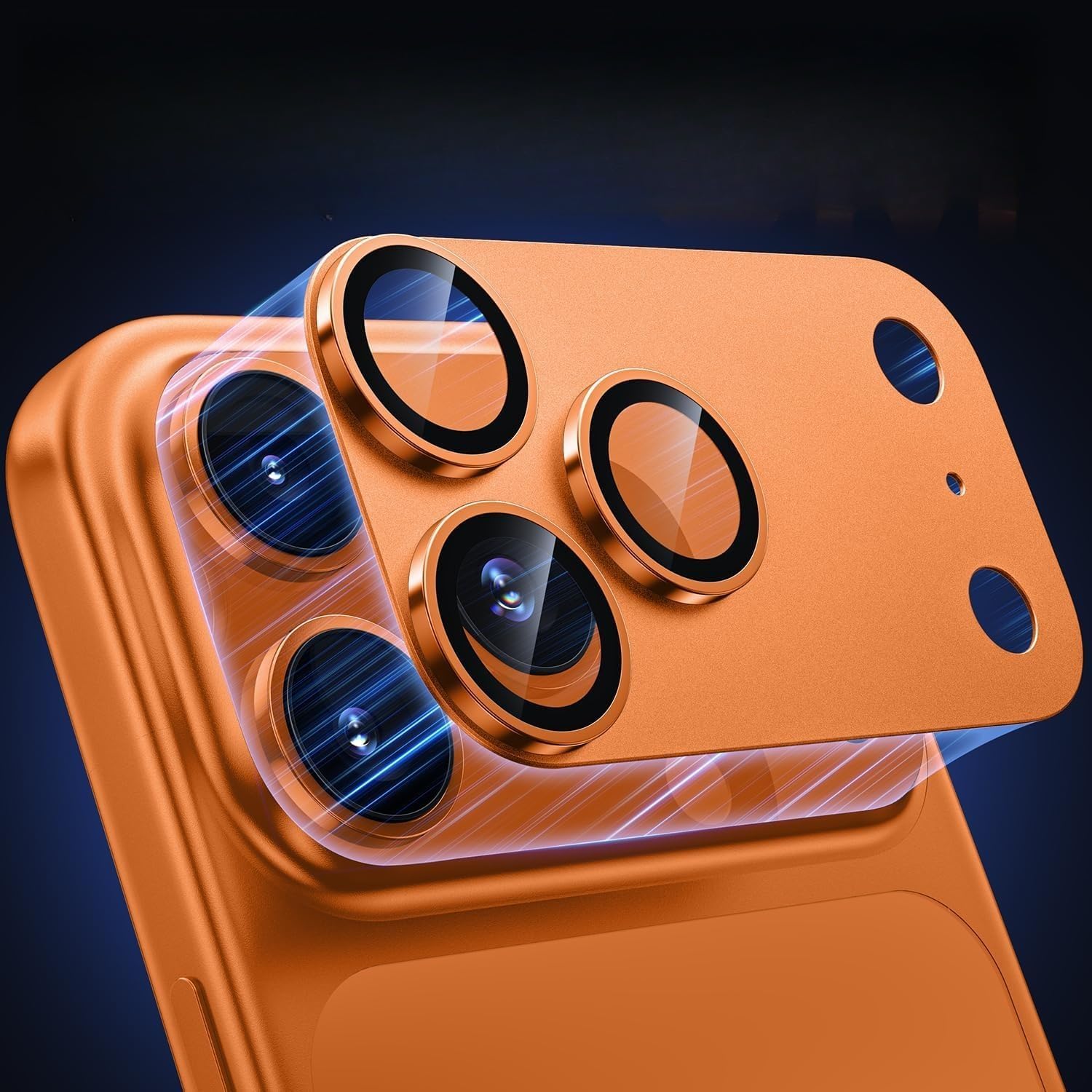 VOT Certified iPhone 17 Pro Max camera lens protector accessory showing clear protective cover for phone camera lens.