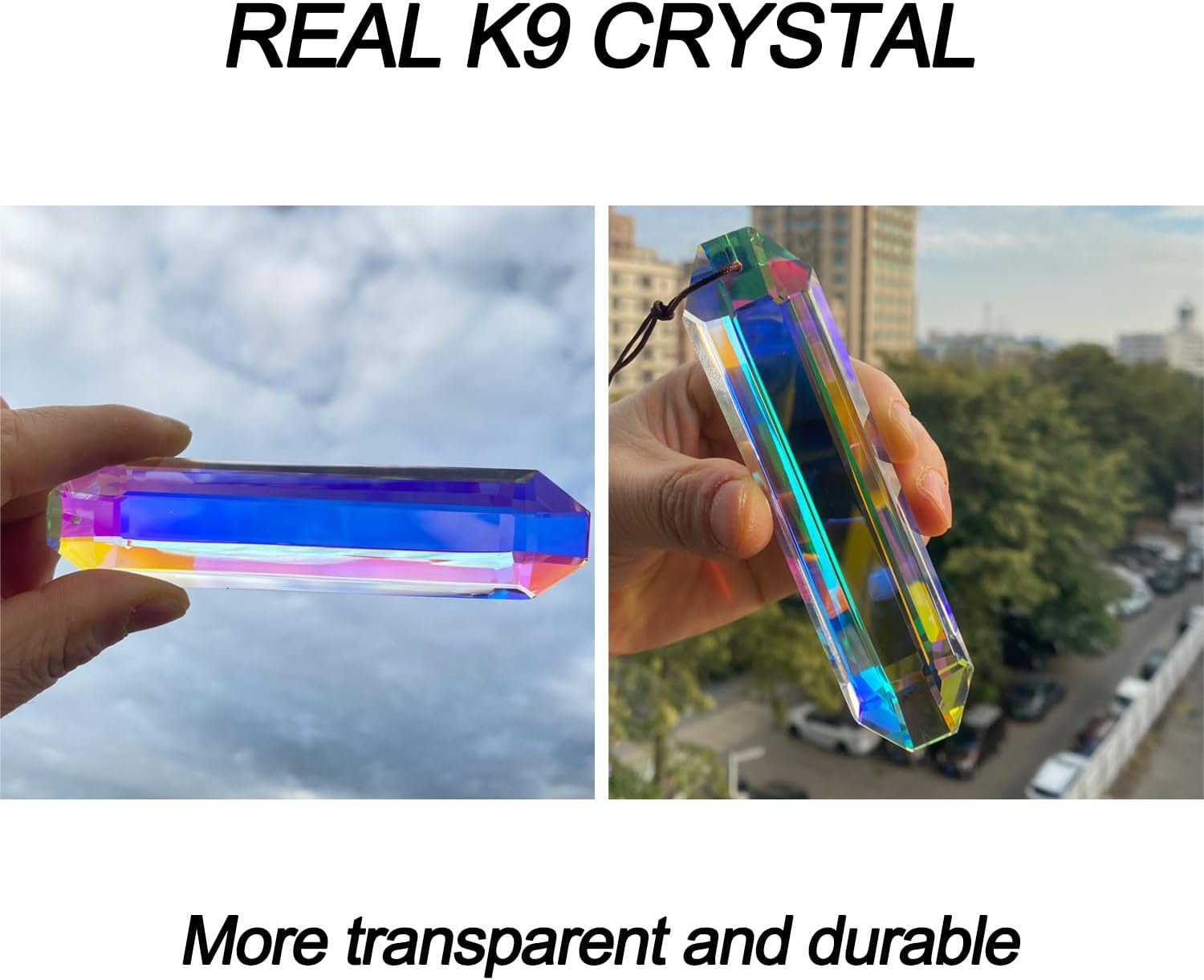 5" Large Crystal Sun Catcher Prisms - 2PCS