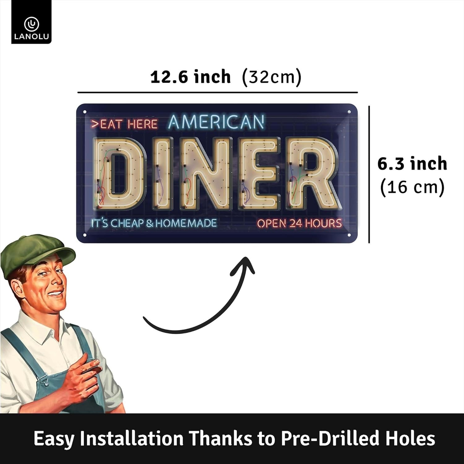 American Diner Tin Sign