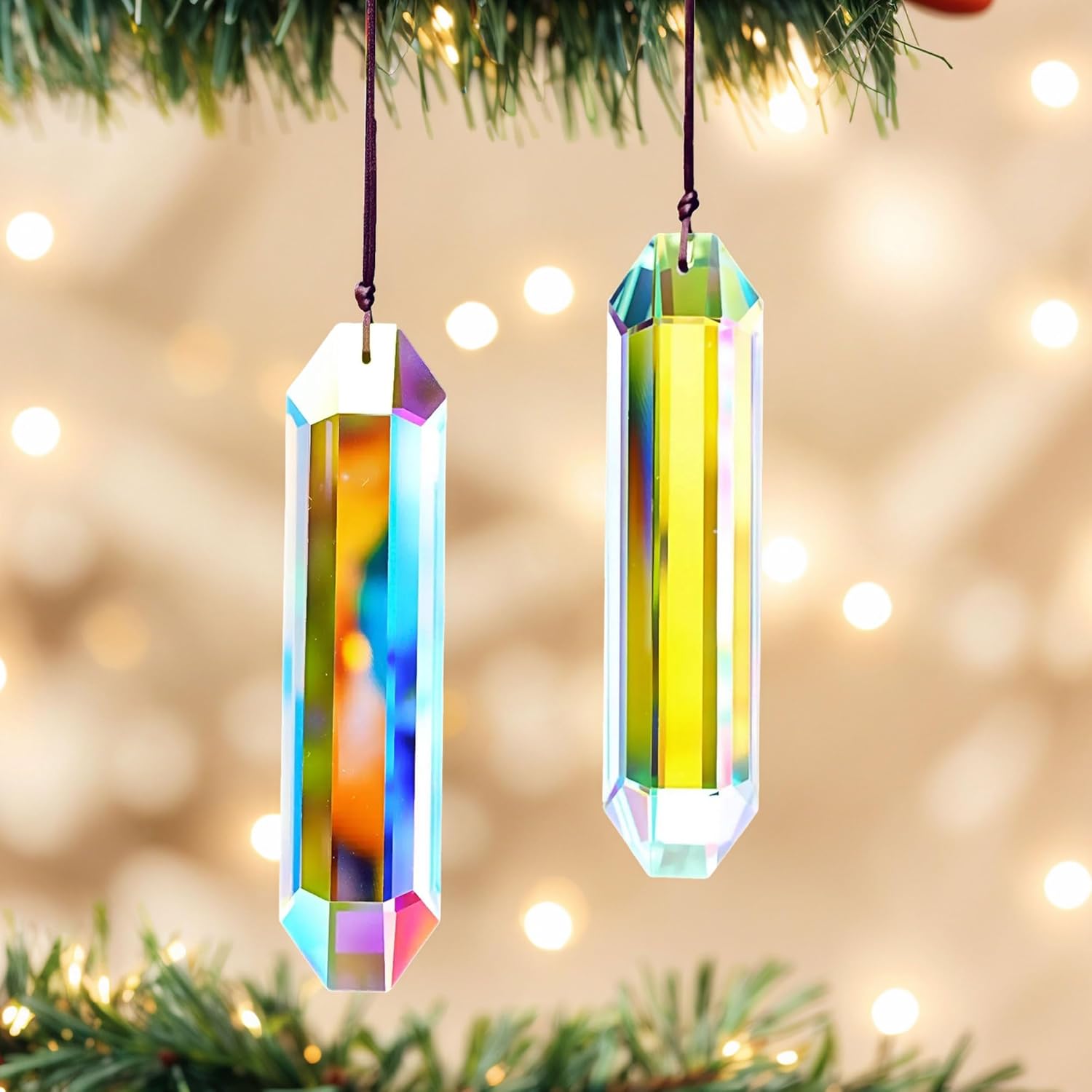 5" Large Crystal Sun Catcher Prisms - 2PCS