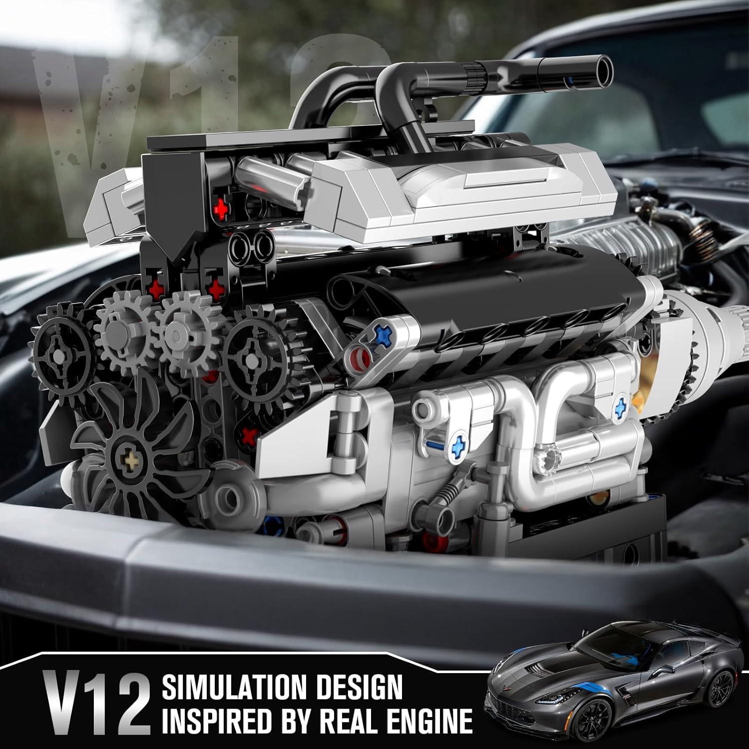 V12 Engine Model Building Kit That Works