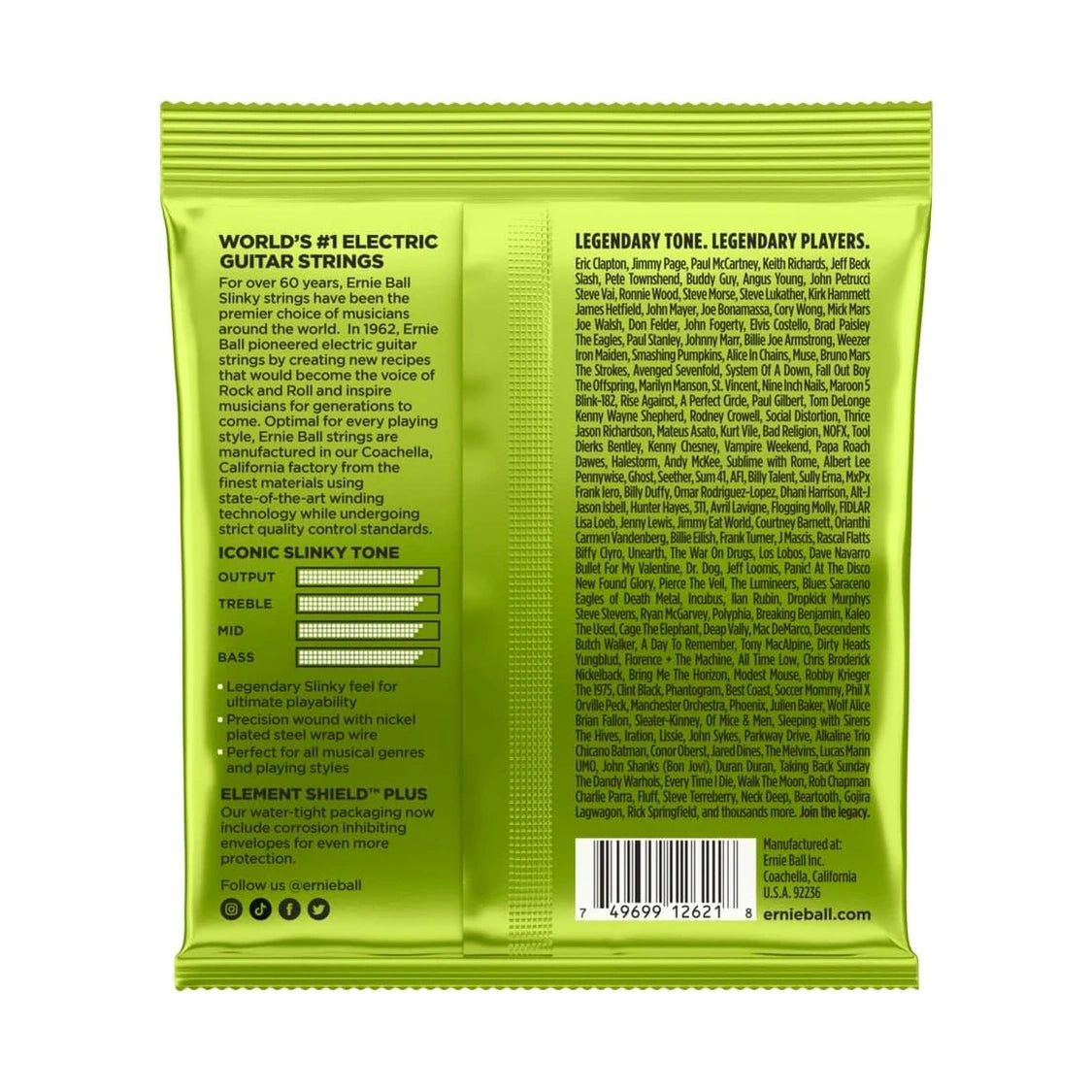 Regular Slinky Nickel Wound Electric Guitar Strings, 10-56 Gauge, 7-Strings