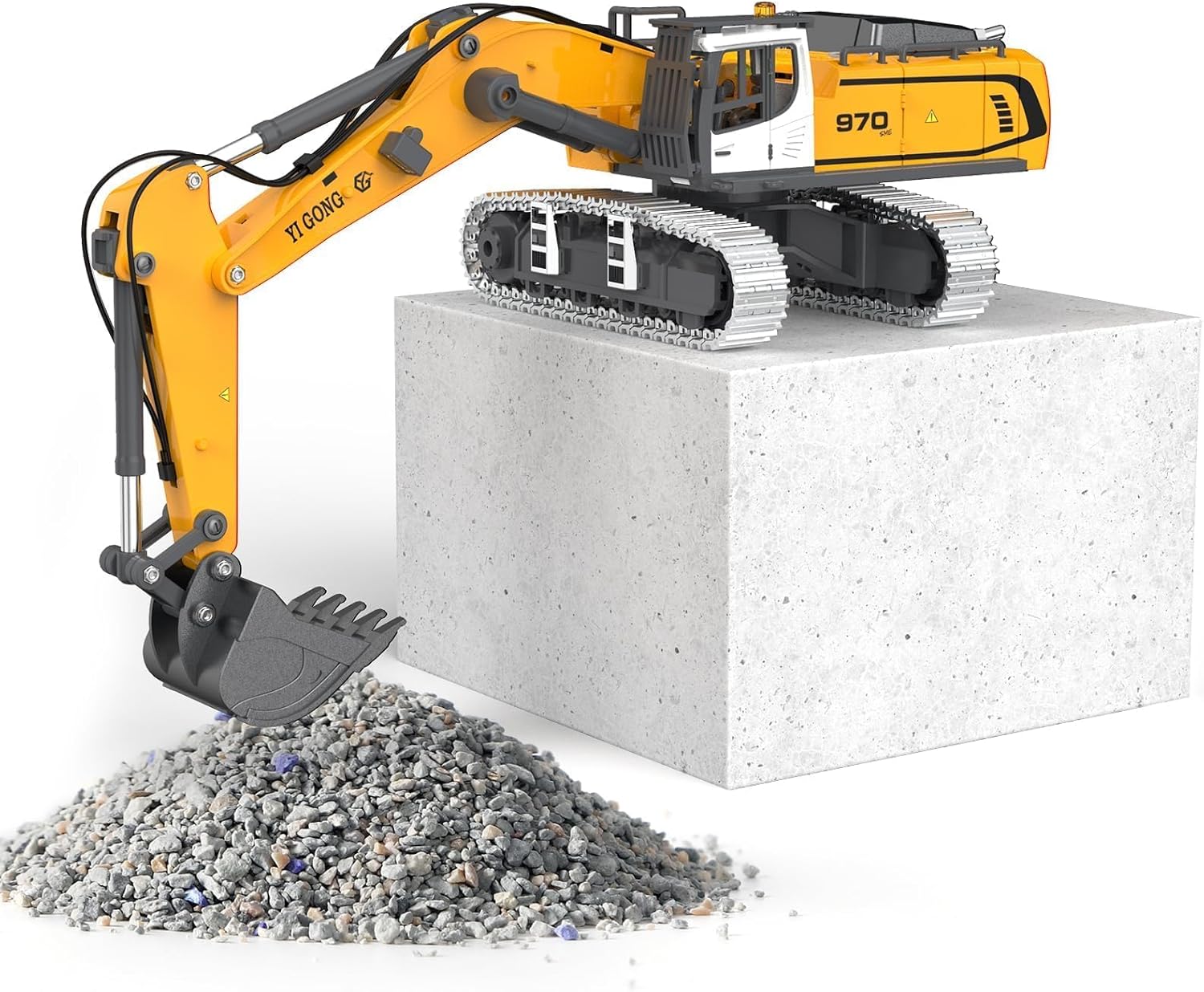 Micro-Scale Pro-Grade Remote Control R/C Excavator