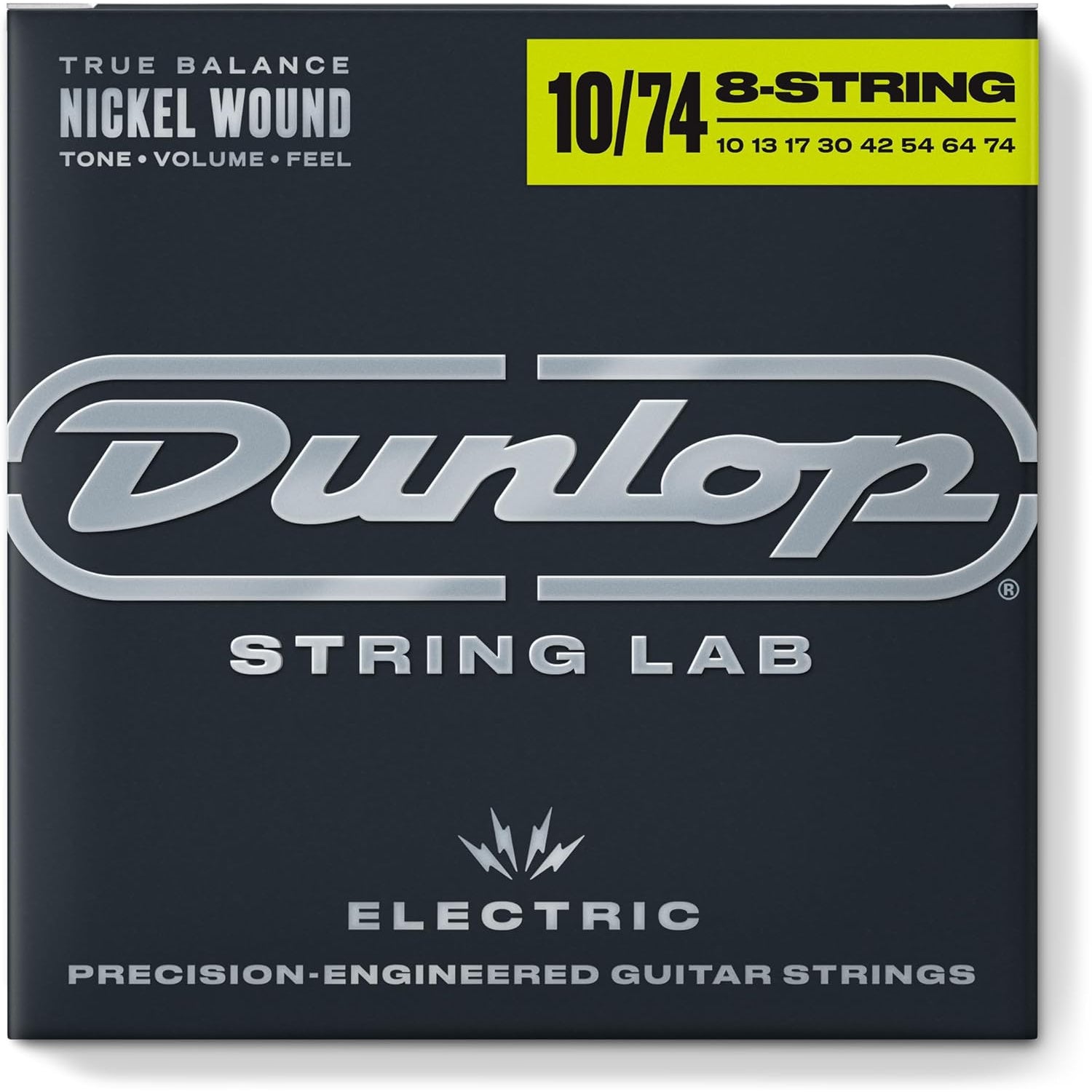 Nickel Wound Electric Guitar Strings, 10-74, 8 Strings