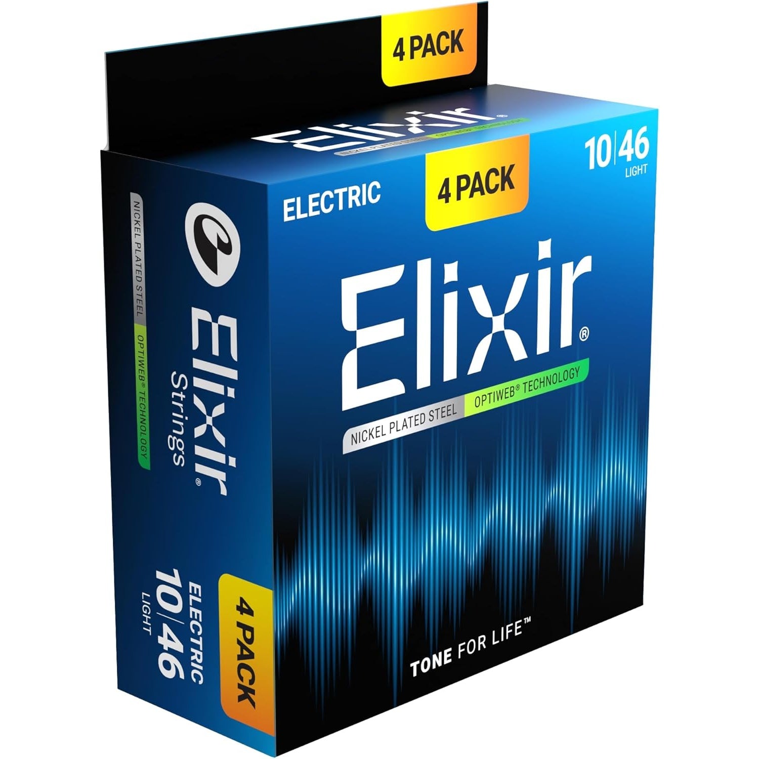 Electric Guitar Strings 4, Pack, Light 10-46