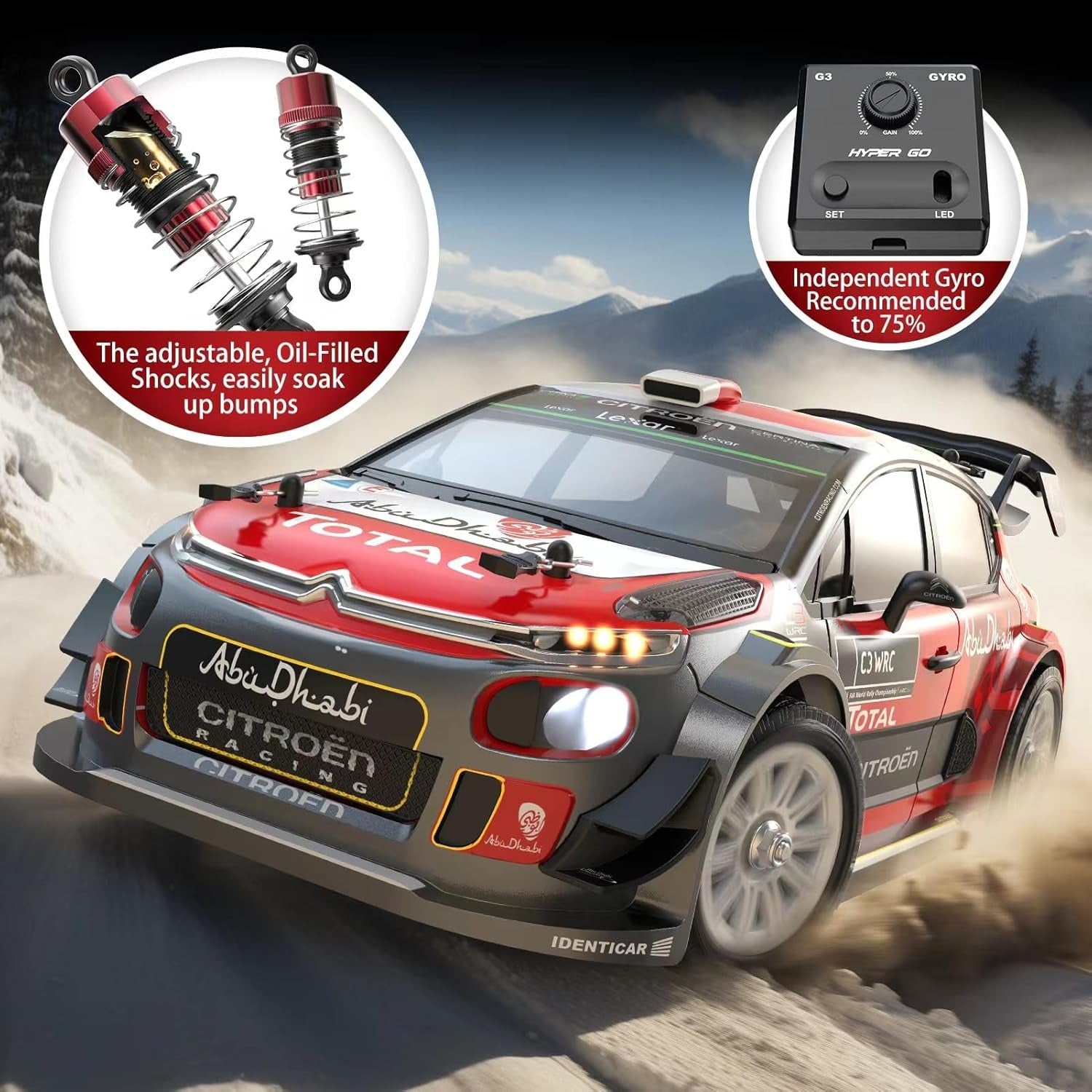 Citroen C3 4WD R/C Drift Car with Gyro 1:14