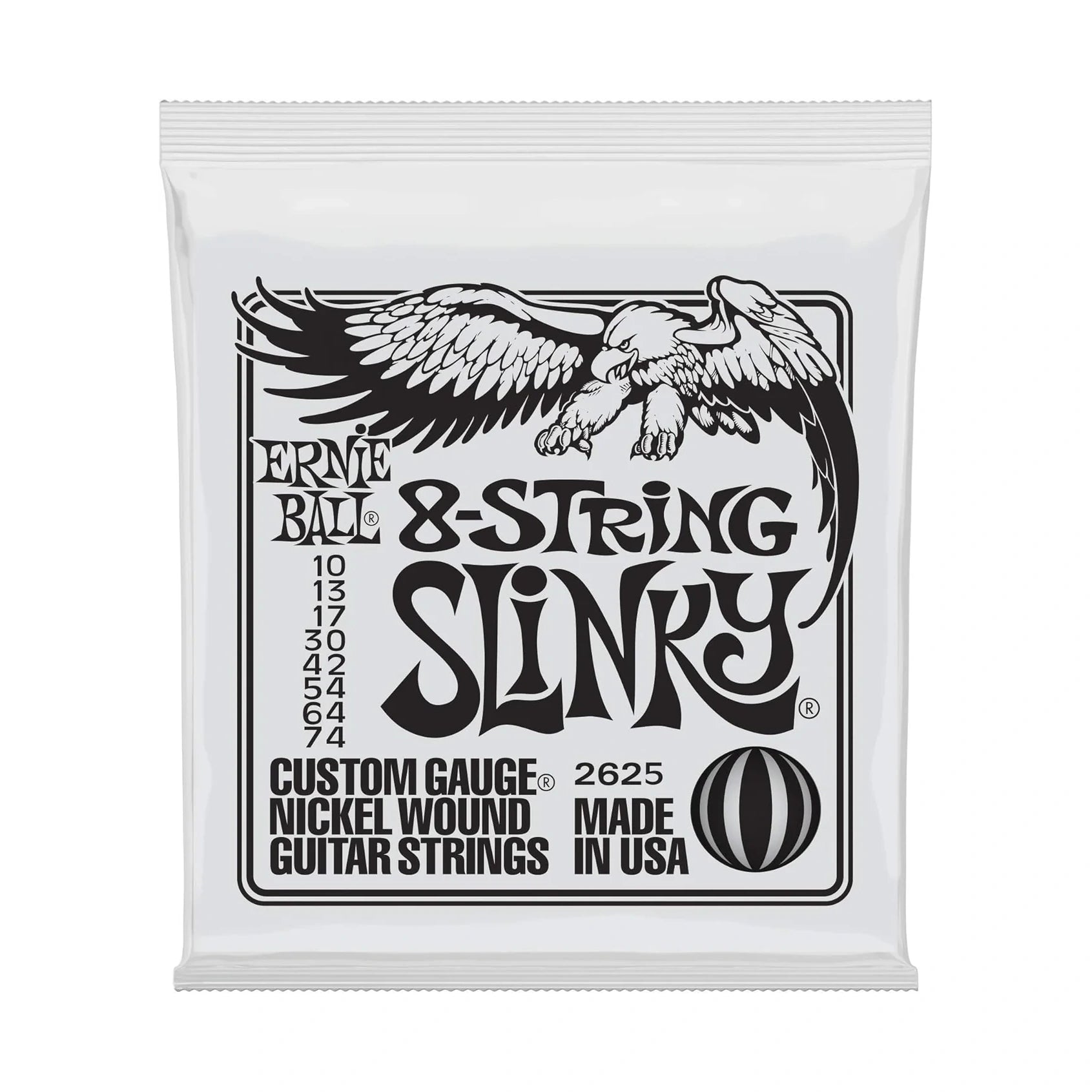 Slinky Nickel Wound Electric Guitar Strings, 10-74 Gauge, 8-Strings