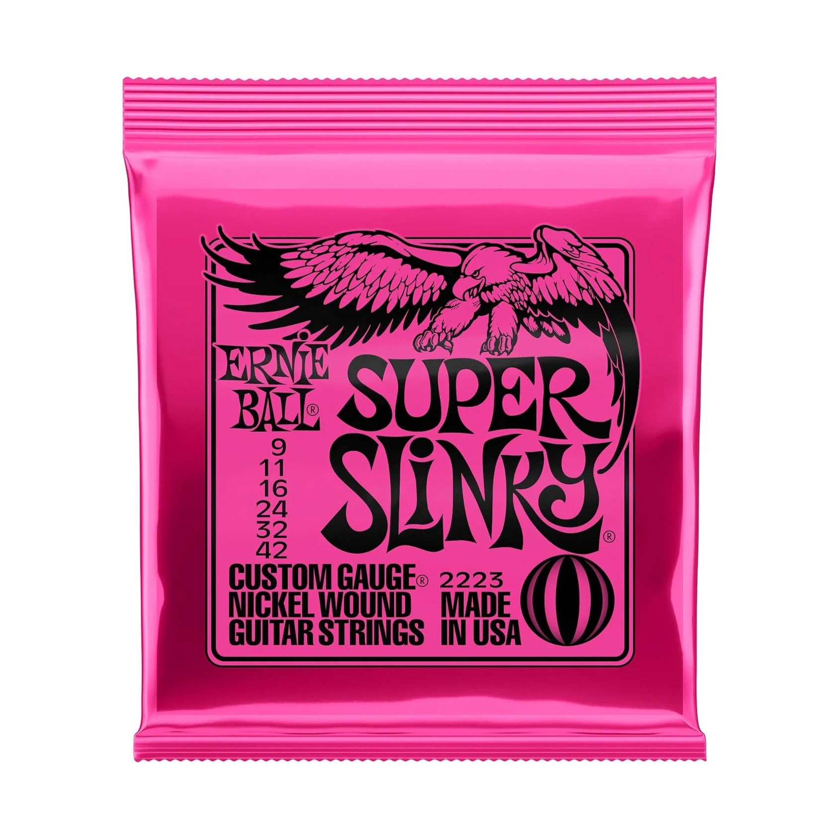 Super Slinky Nickel Wound Electric Guitar Strings, 9-42 Gauge
