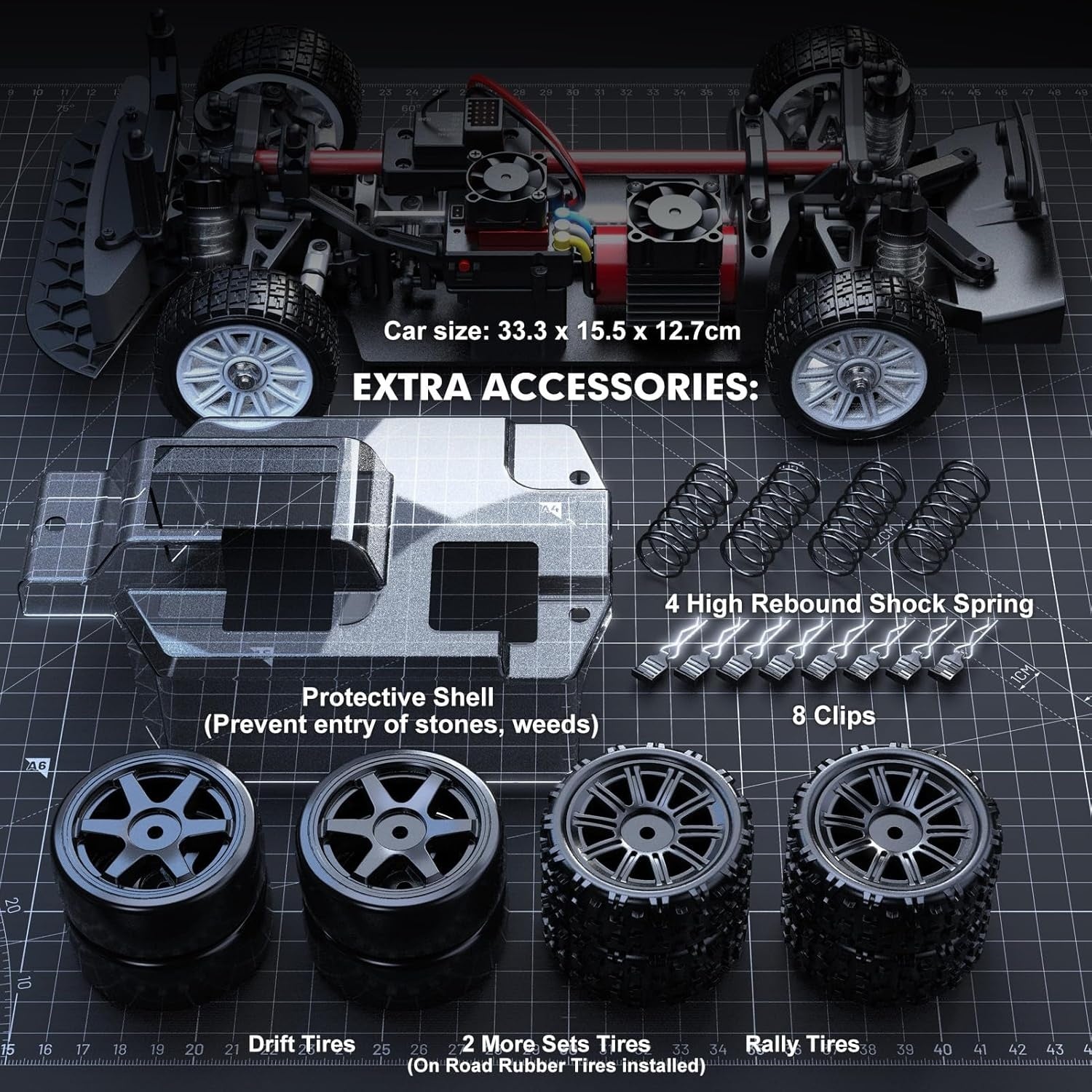 Citroen C3 4WD R/C Drift Car with Gyro 1:14