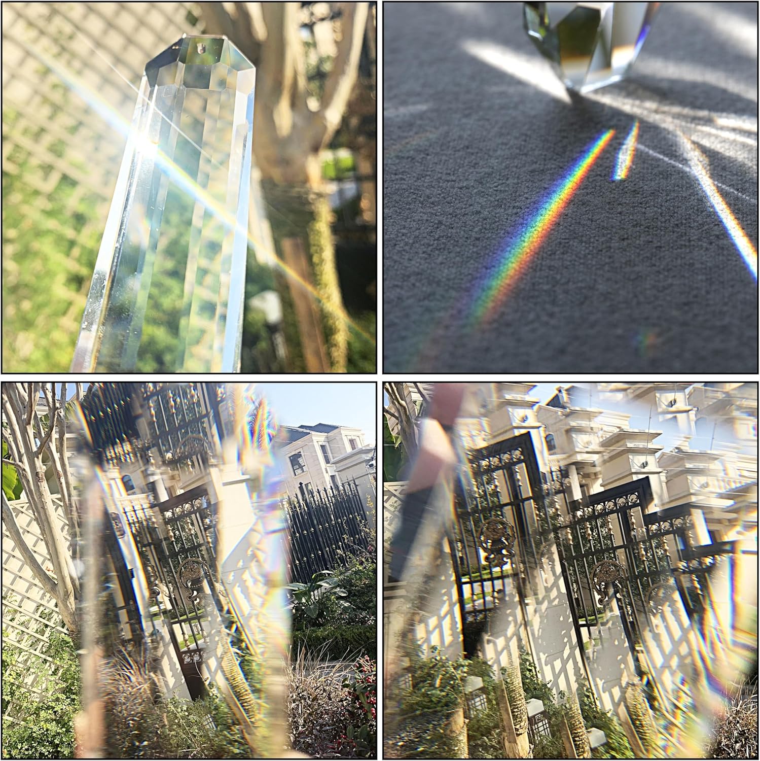 5" Large Crystal Sun Catcher Prisms - 2PCS Clear