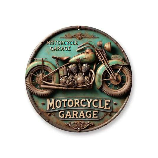 Motorcycle Garage Tin Sign