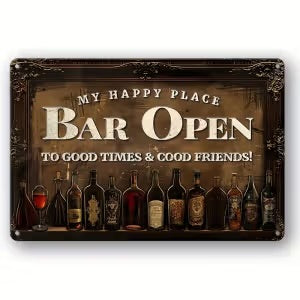 Bar Open Tin Sign
