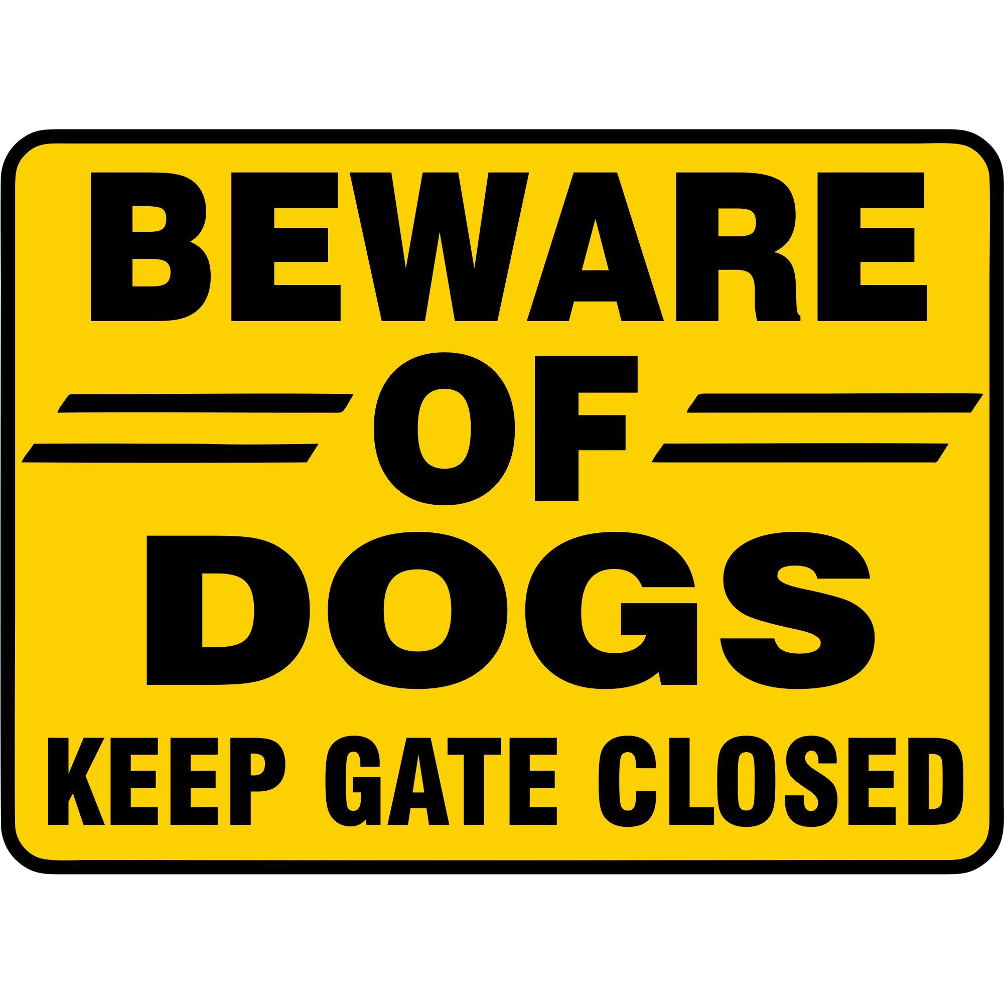 Beware of Dogs Tin Sign