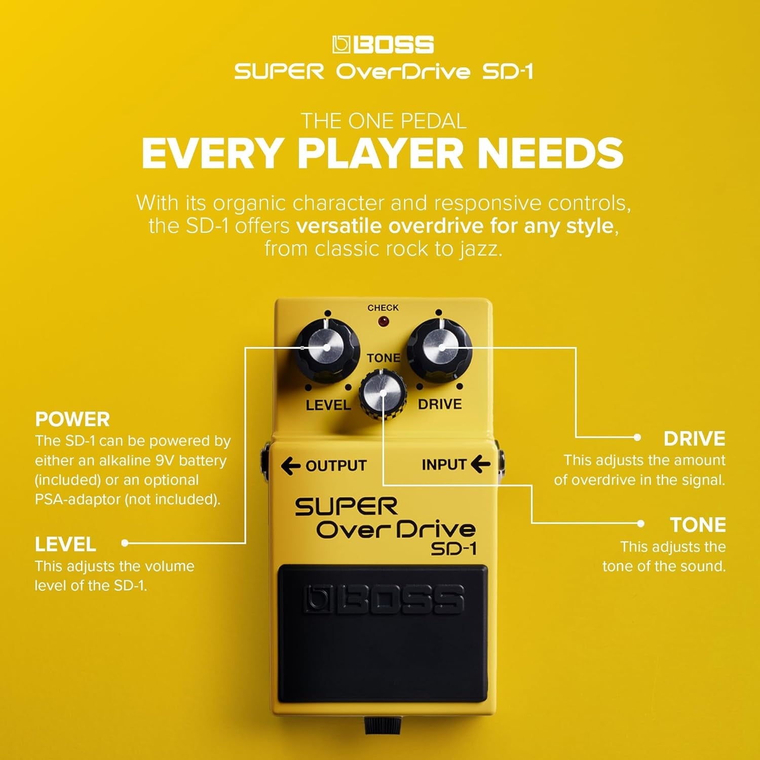 D-1 SUPER Overdrive Pedal