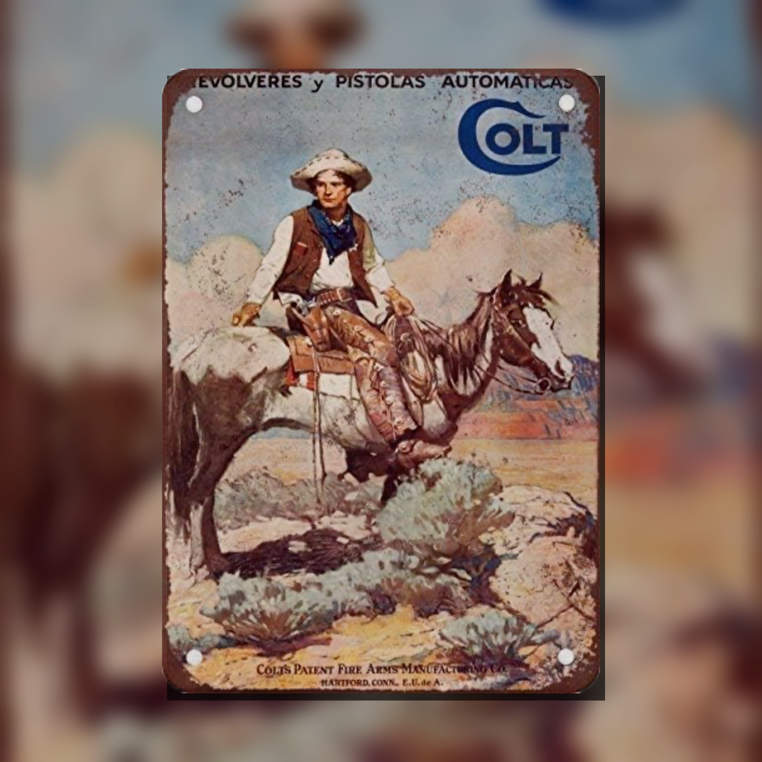 Colt Firearms 1925 Tin Sign