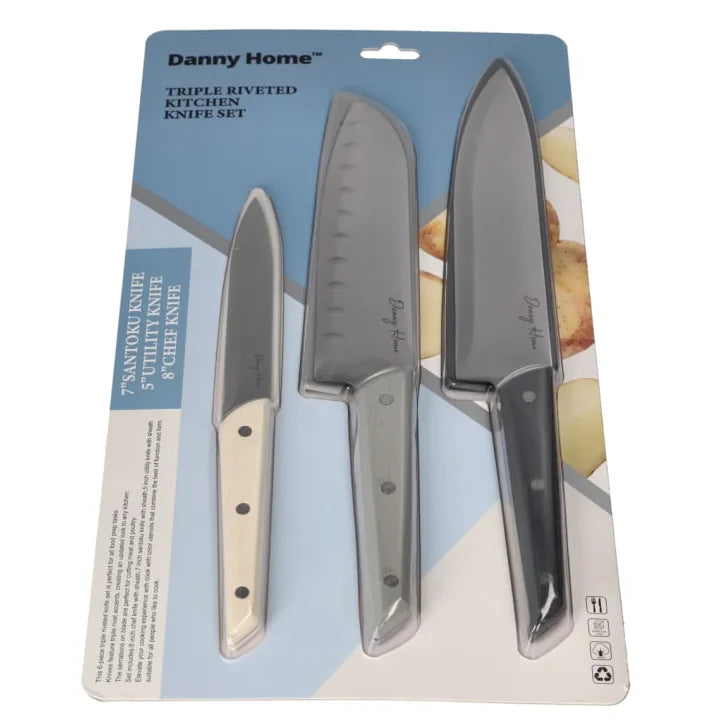 Triple Rivited Kitchen Knives