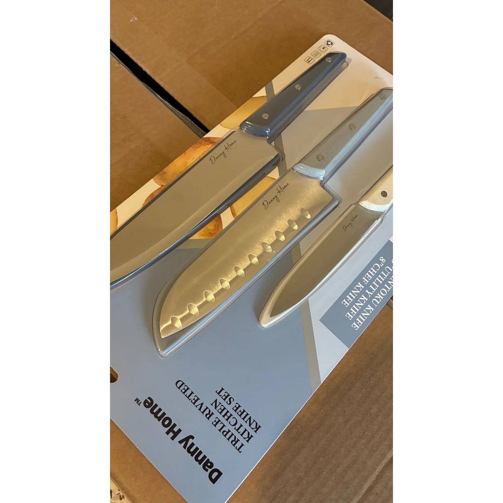 Triple Rivited Kitchen Knives