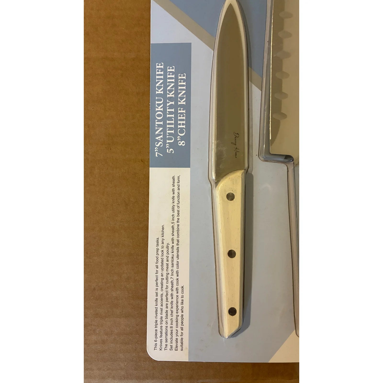 Triple Rivited Kitchen Knives