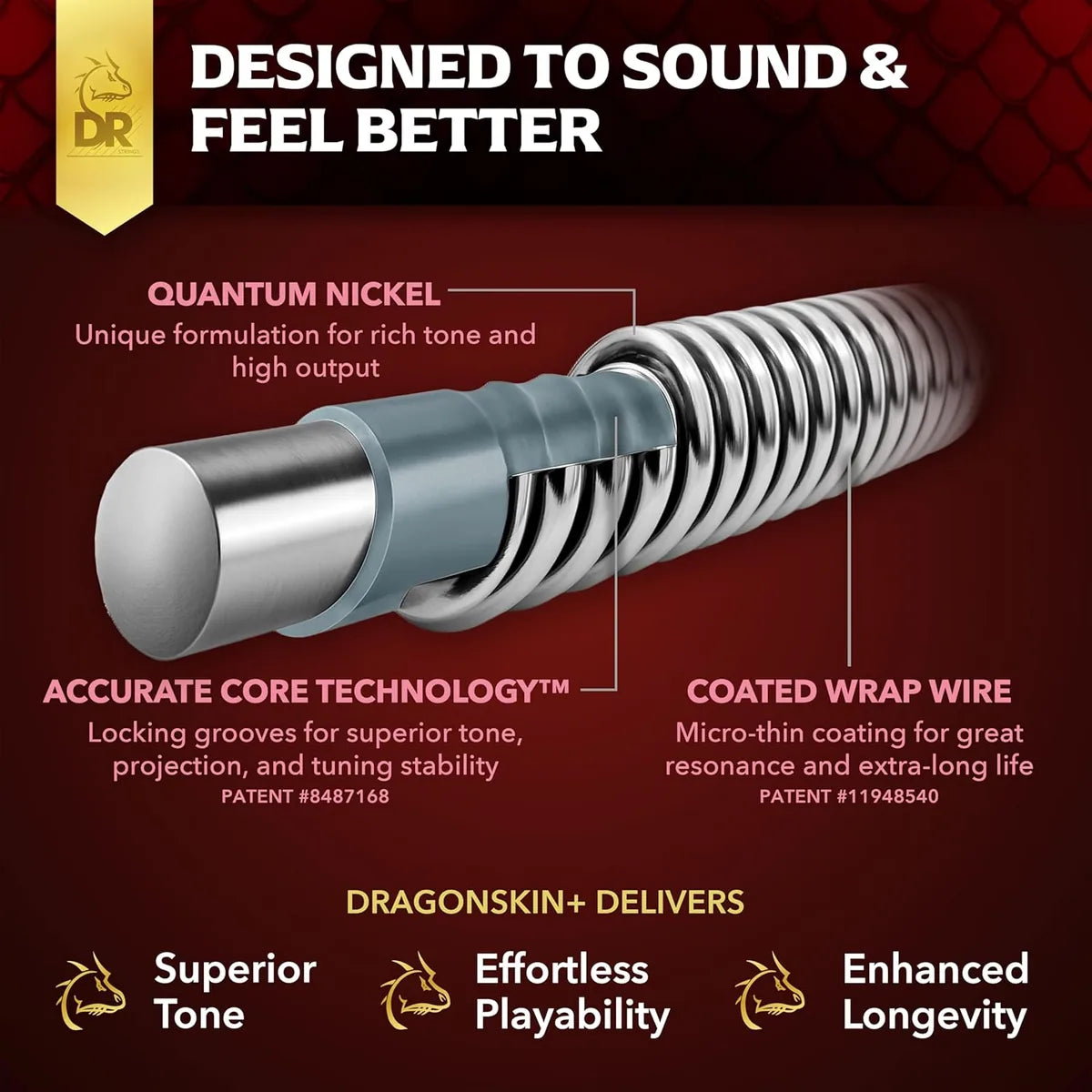 DRAGON SKIN+ Coated Quantum Nickel | DEQ-10 - Medium 10-46