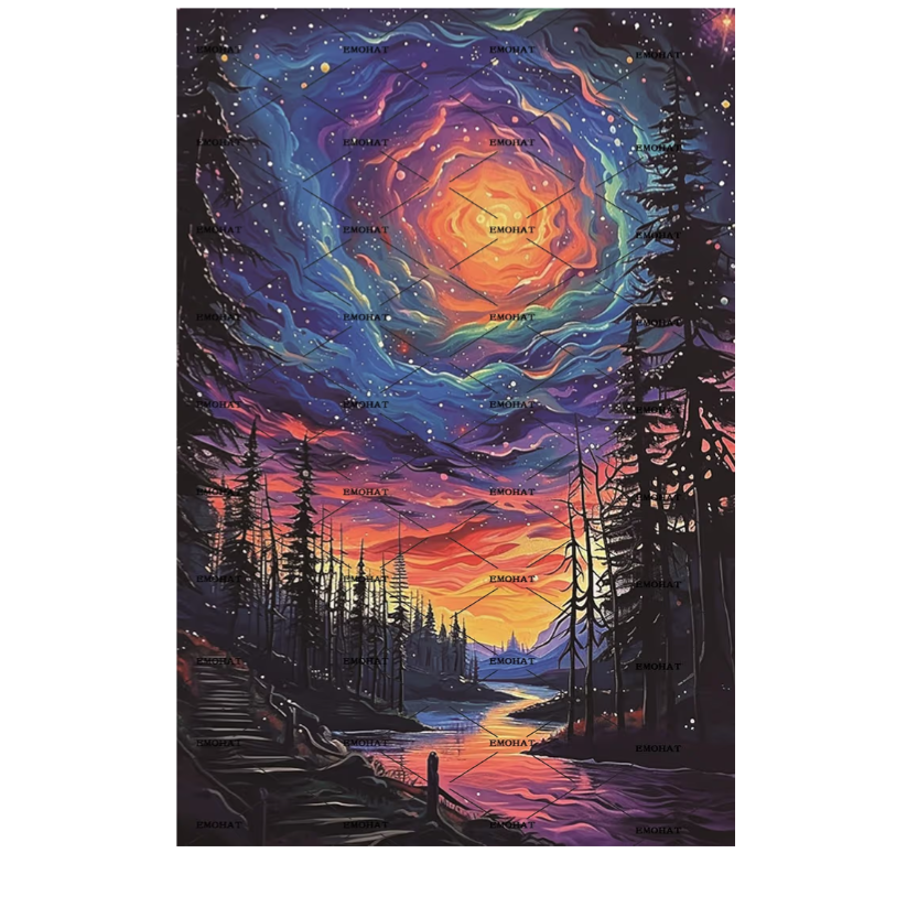 VOT Certified Starry Nights tin sign featuring a night sky design, perfect for wall decor or vintage-inspired room accents.