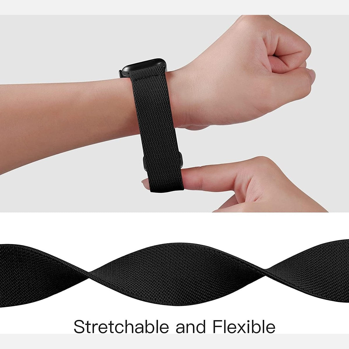 Nylon Hook & Loop Watch Band - 22mm - Pack of 4