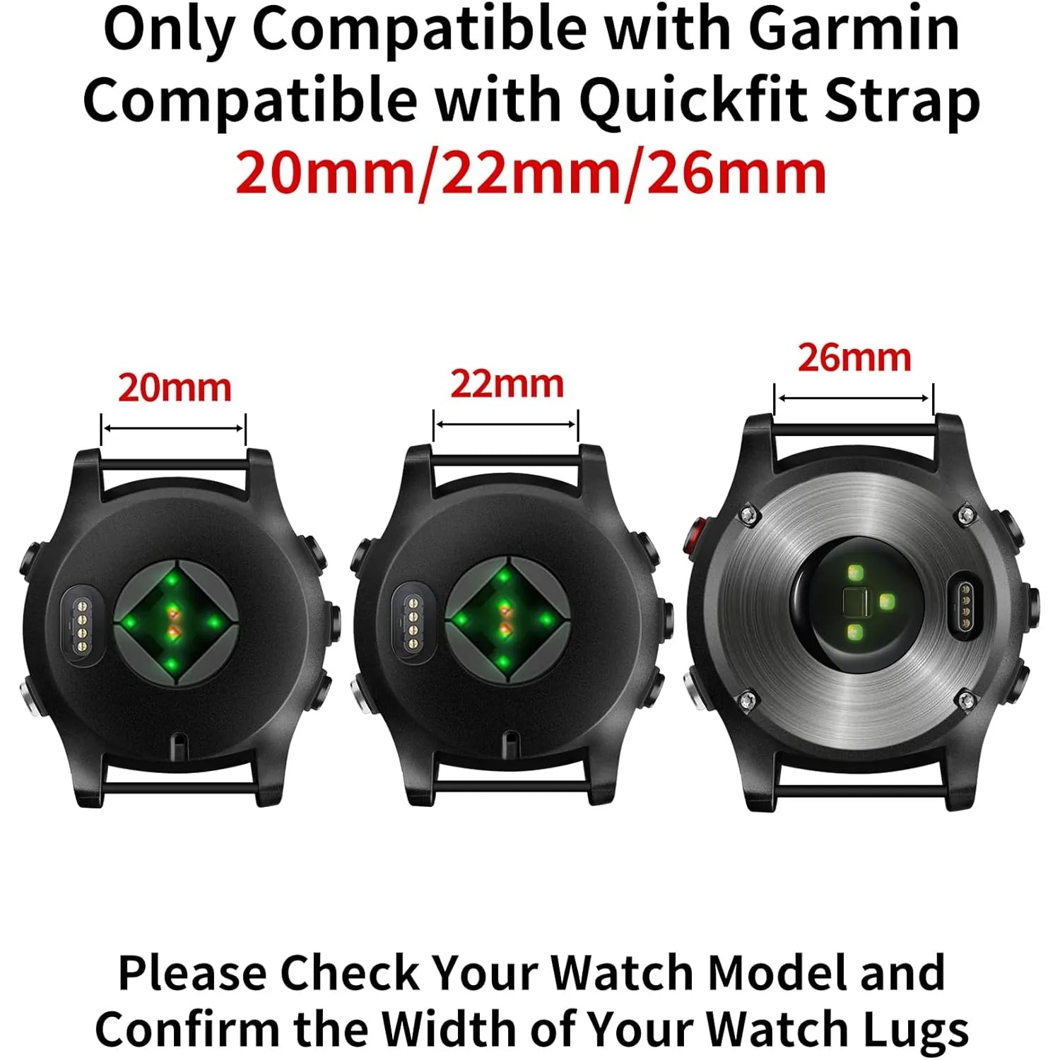Braided 550 Paracord Strap - Garmin QuickFit 26mm