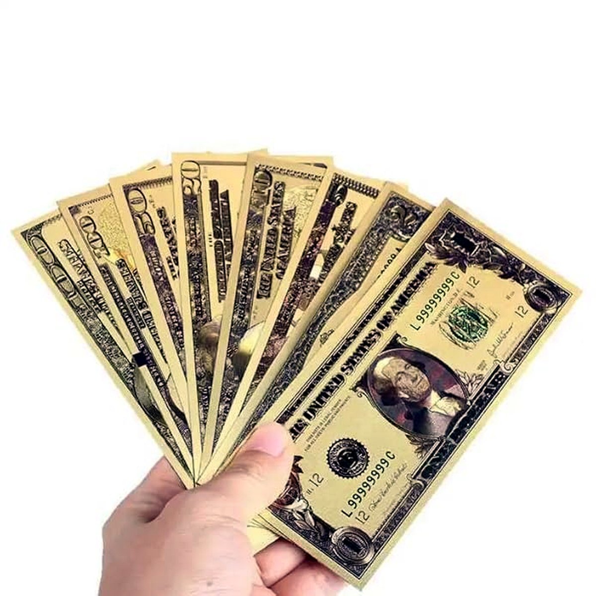 Gold Plated Foil Banknotes - USD Dollars