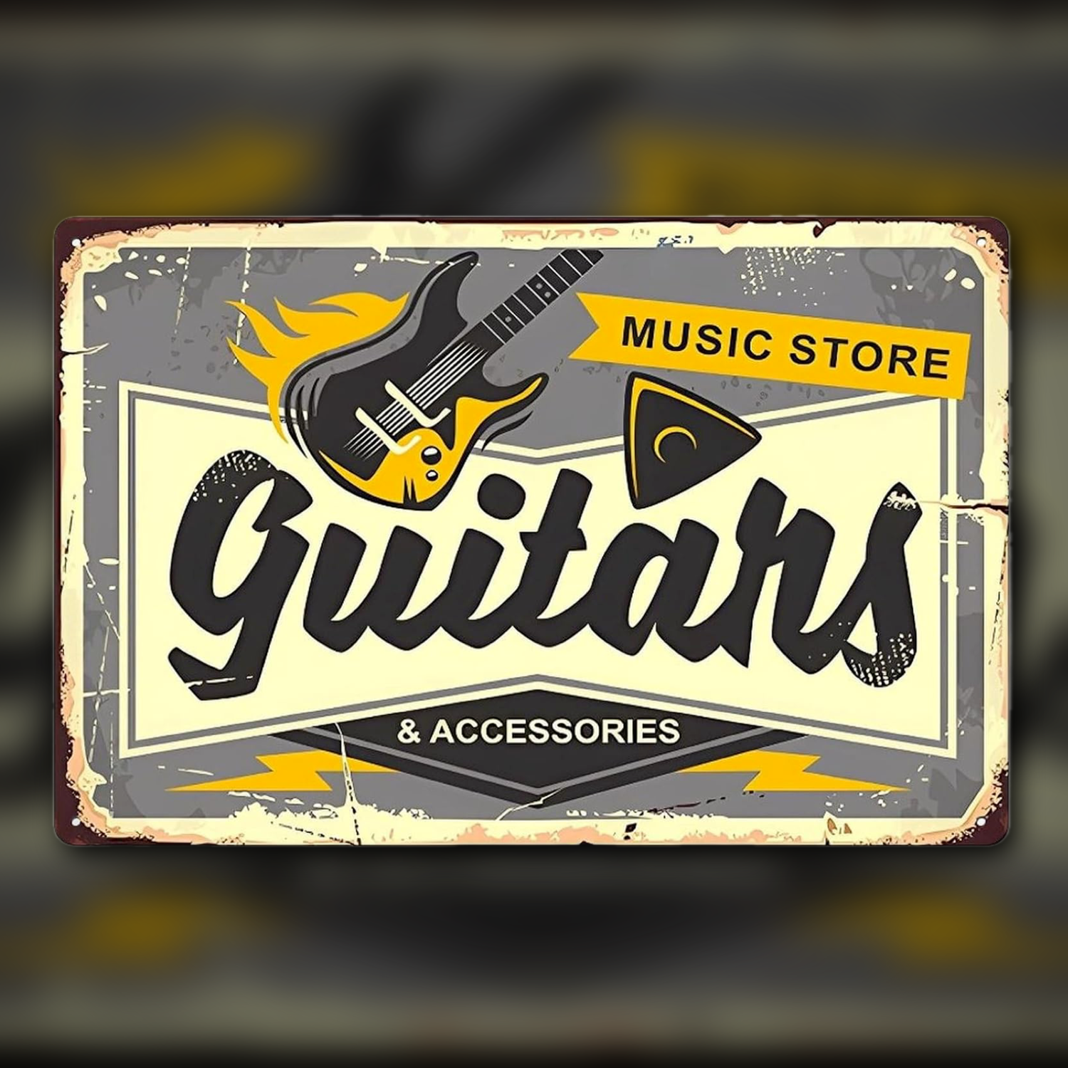 Guitars Shop Tin Sign