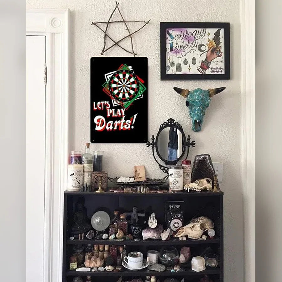 Let's Play Darts Tin Sign