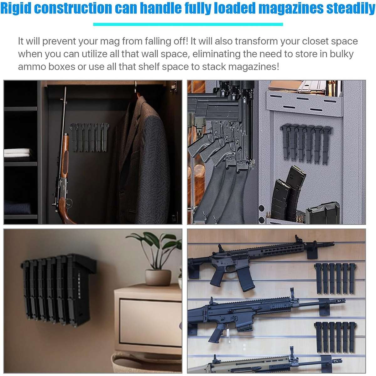 Magnetic PMAG Wall Mount & Magazine Rack