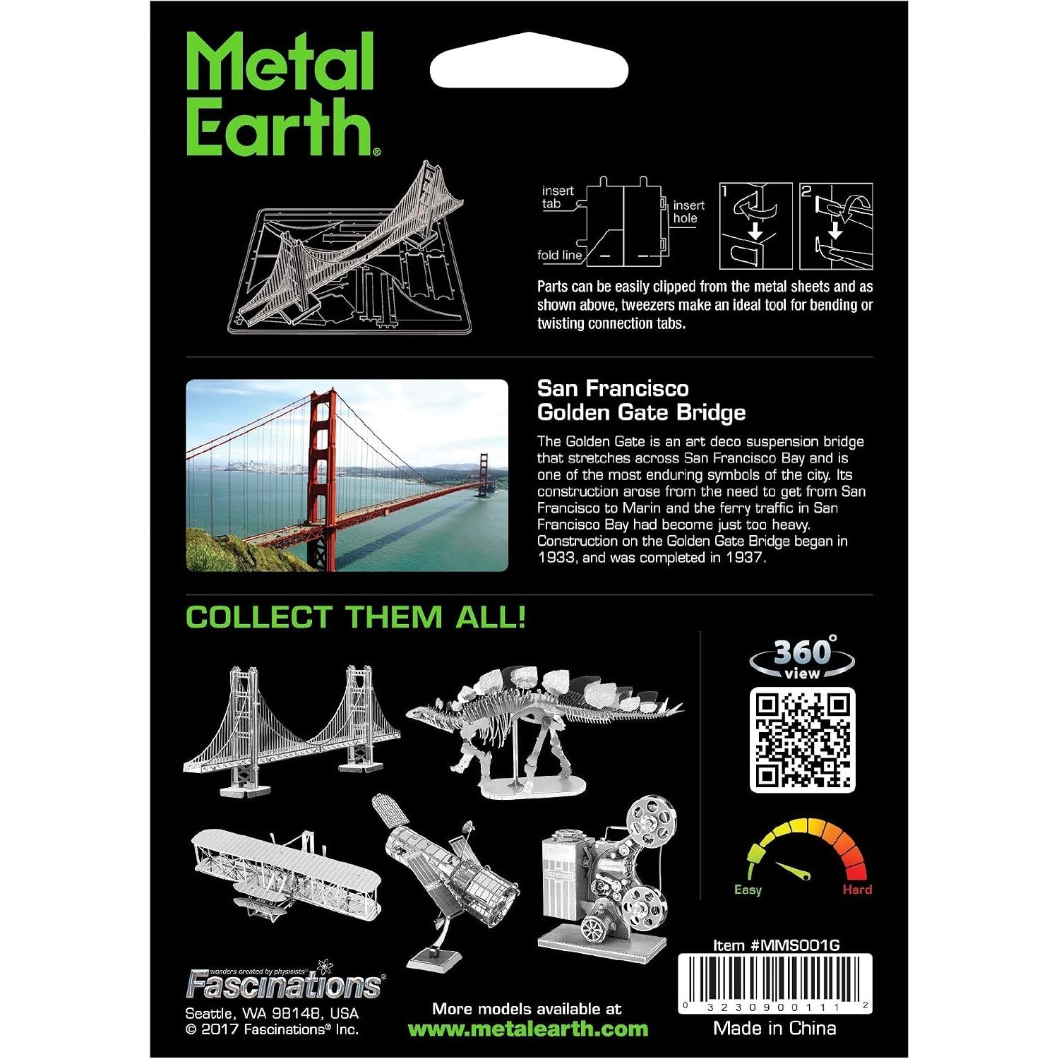 San Francisco Golden Gate Bridge in Gold - Rare Earth Edition