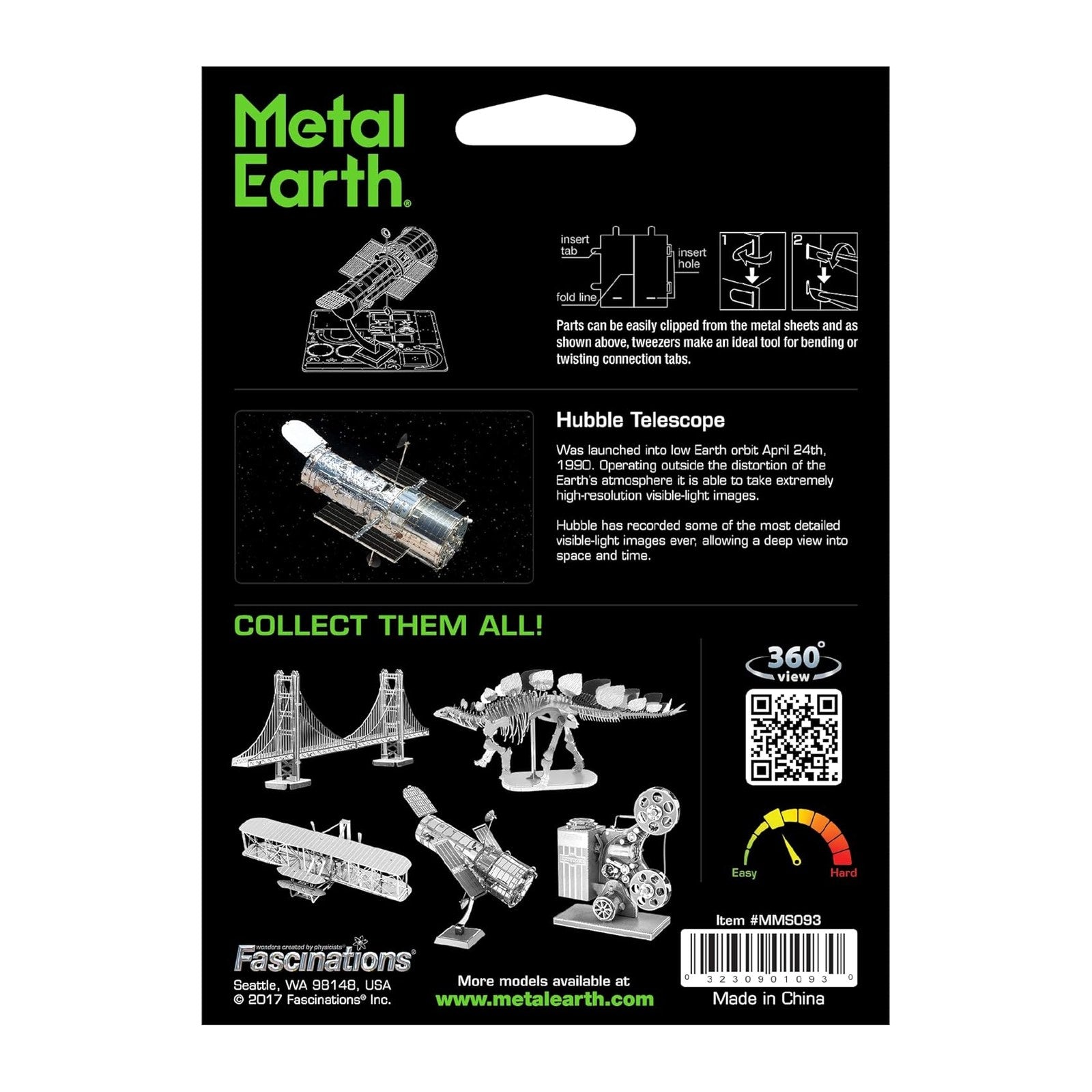 Hubble Telescope 3D Metal Model Kit