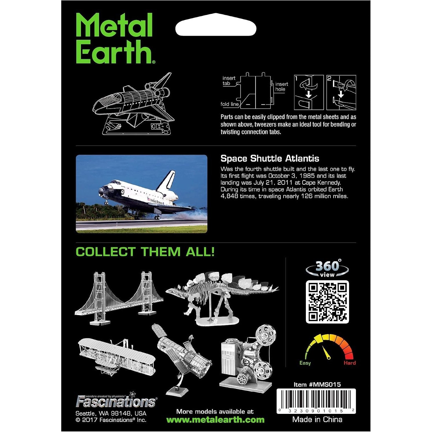 Space Shuttle Atlantis 3D Metal Model Kit