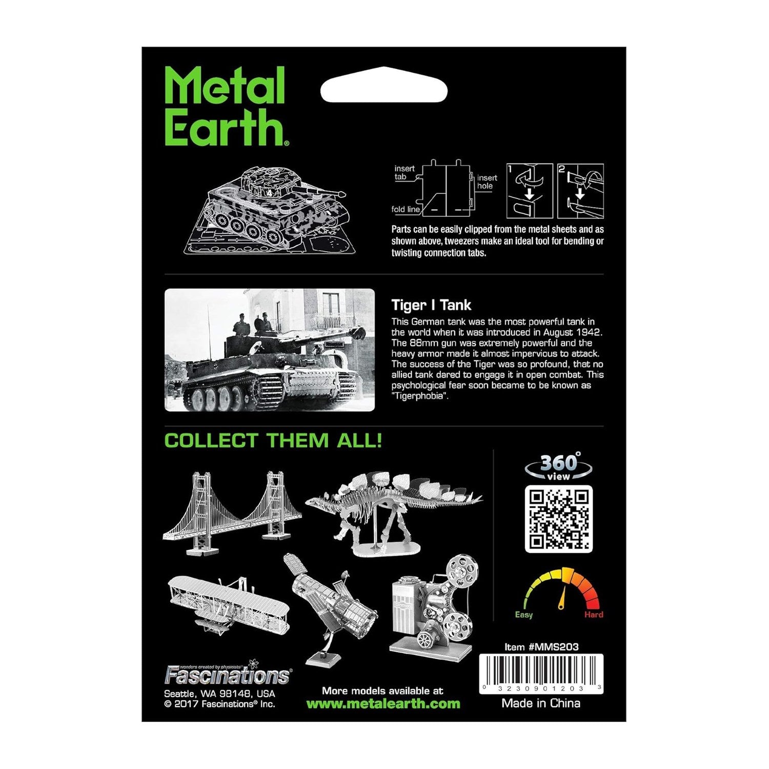 Tiger I Tank 3D Metal Model Kit
