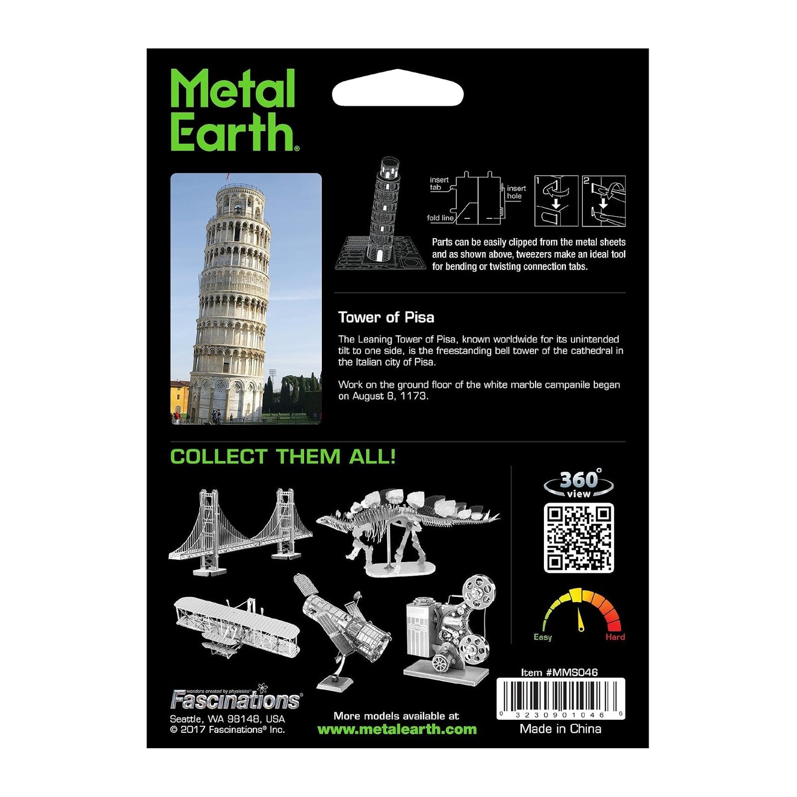 Leaning Tower of Pisa 3D Metal Model Kit