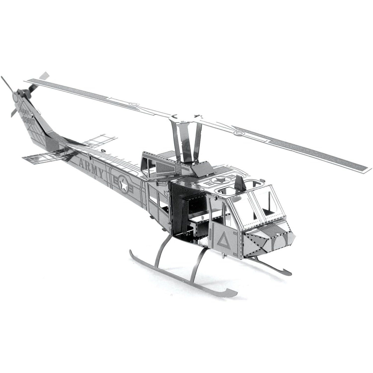Huey UH-1 Helicopter 3D Metal Model Kit