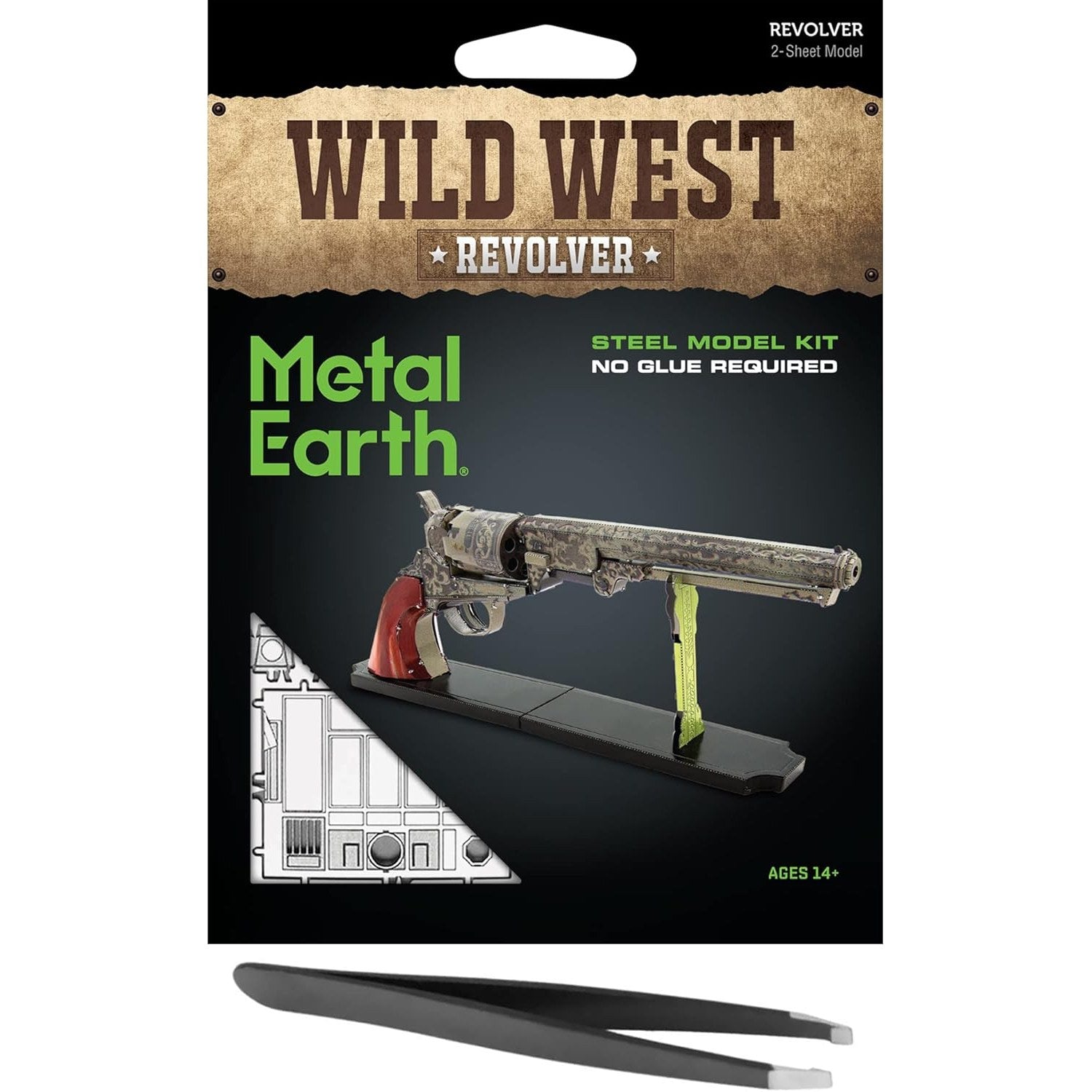 Wild West Revolver 3D Metal Model Kit