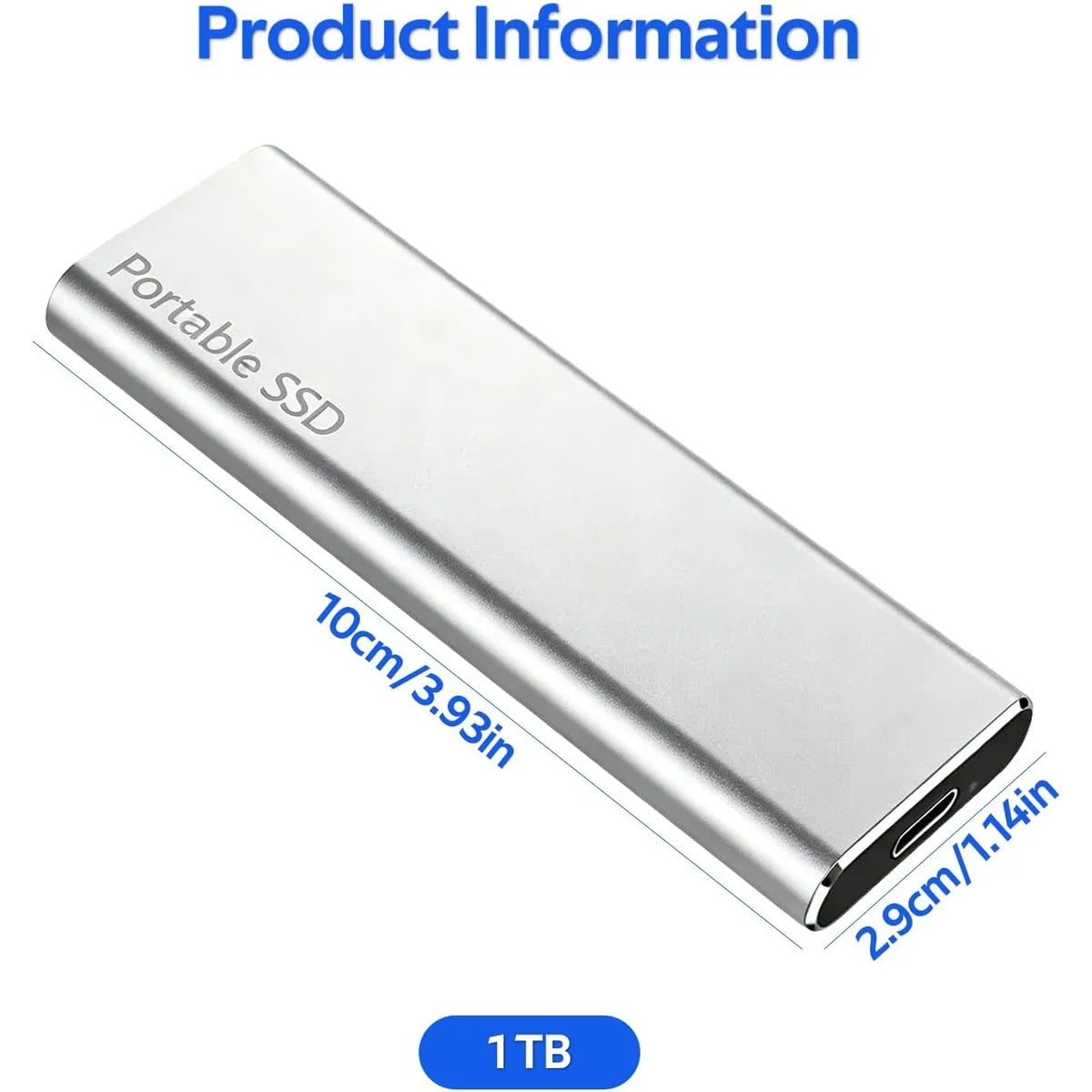 External SSD, USB-C, 1TB