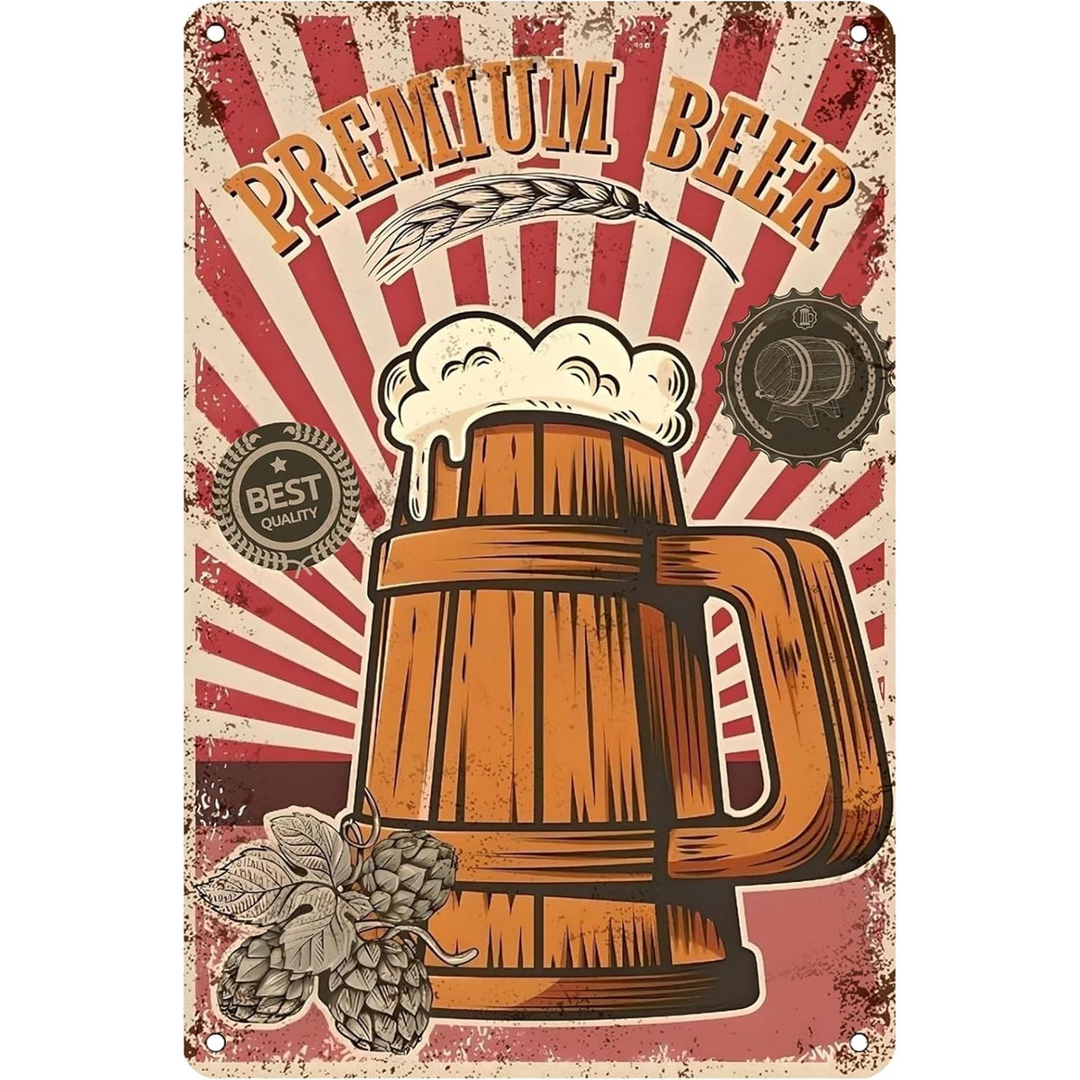 Premium Beer Vintage Bar Tin Sign