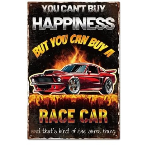 Can't Buy Happiness Tin Sign