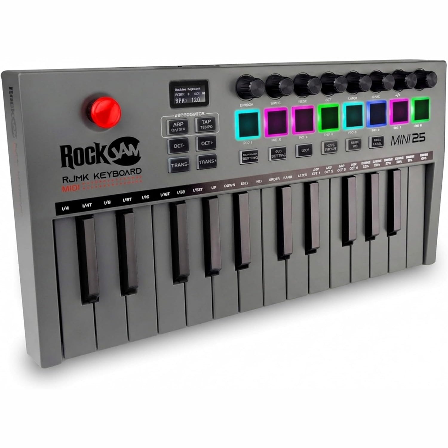 Rechargeable USB MIDI Keyboard Controller - 25 Key