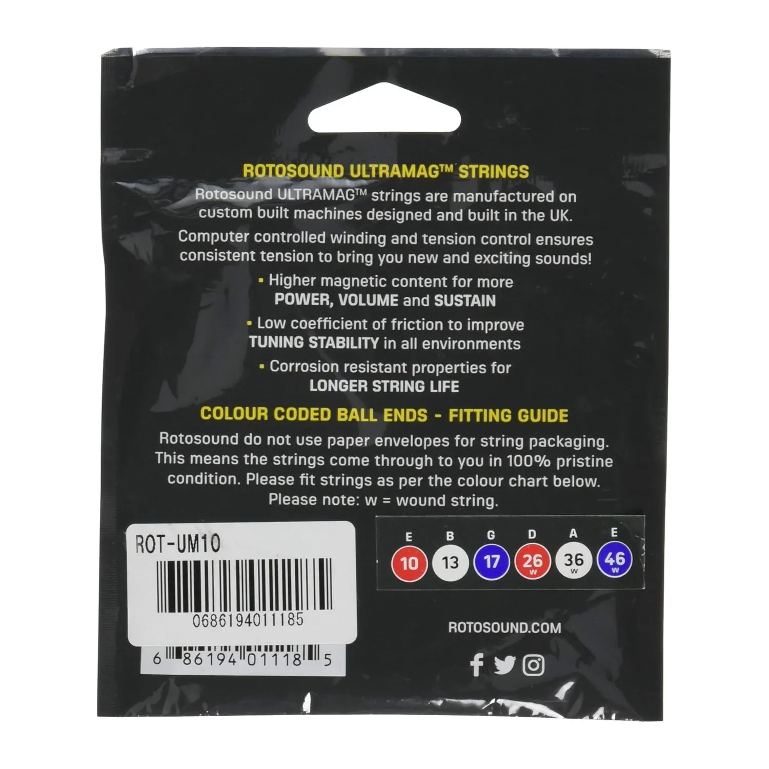 Ultramag UM10 High End Electric Guitar Strings 10-46