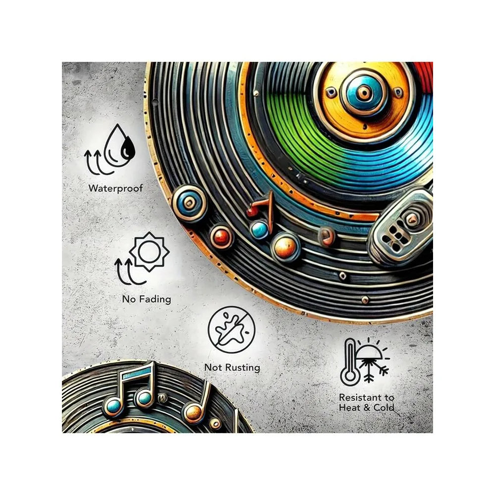 Record Disk Tin Sign