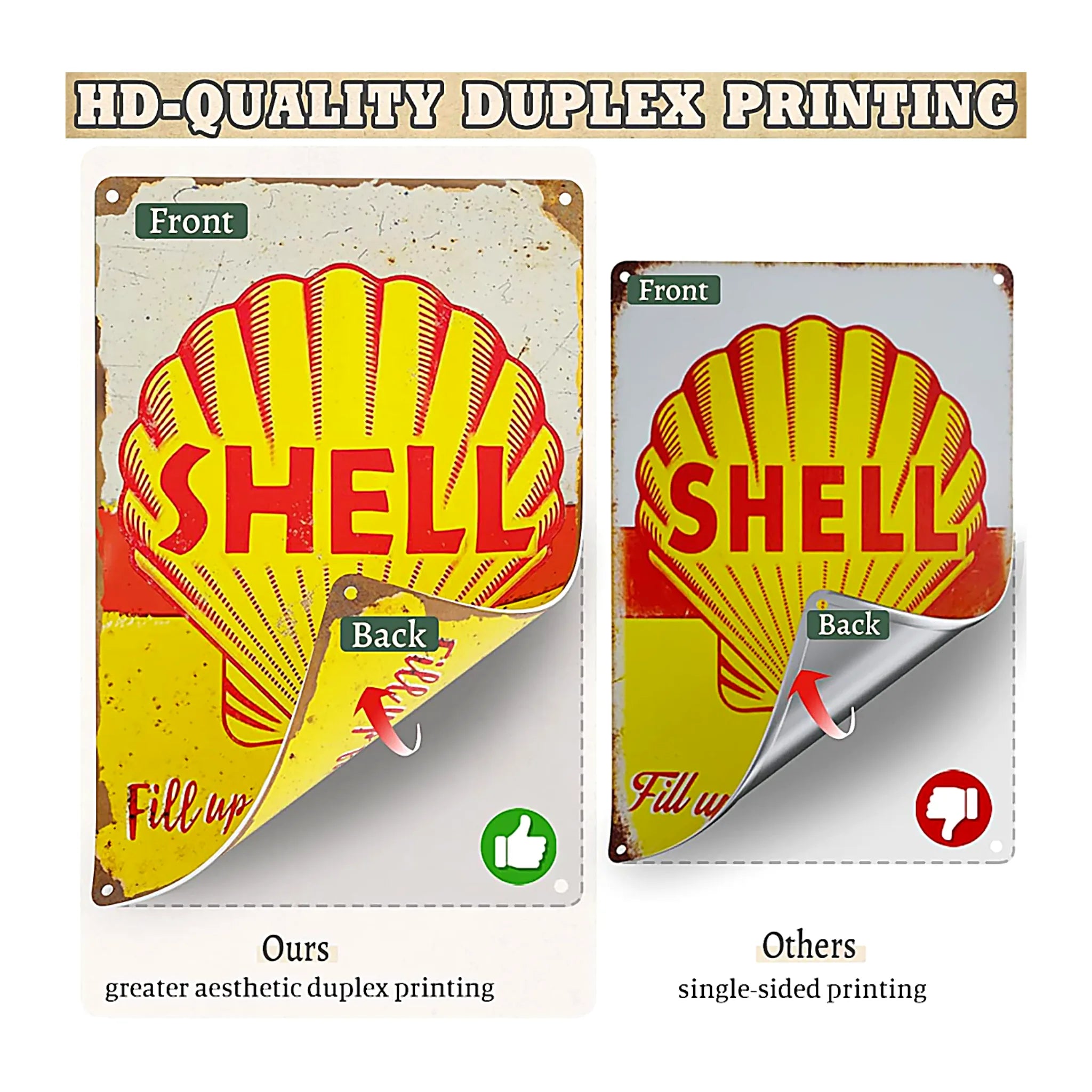 5pcs - Double Sided PVC Garage Signs
